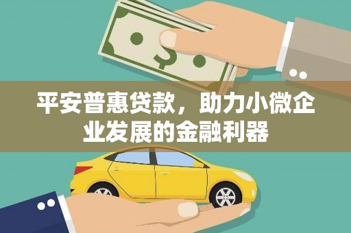 盐埕平安普惠贷款，助力小微企业发展的金融利器