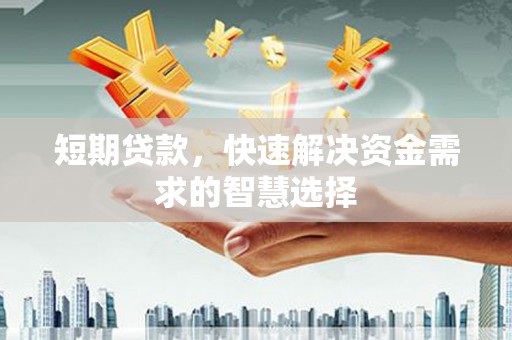 盐埕短期贷款，快速解决资金需求的智慧选择