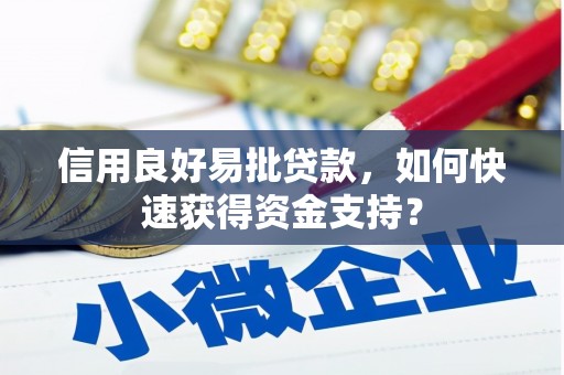 盐埕信用良好易批贷款，如何快速获得资金支持？