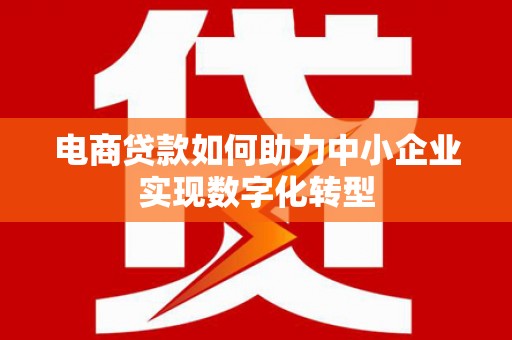盐埕电商贷款如何助力中小企业实现数字化转型