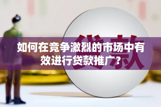 盐埕如何在竞争激烈的市场中有效进行贷款推广？