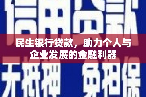 盐埕民生银行贷款，助力个人与企业发展的金融利器