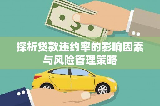 盐埕探析贷款违约率的影响因素与风险管理策略