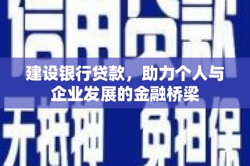 盐埕建设银行贷款，助力个人与企业发展的金融桥梁