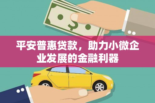 盐埕平安普惠贷款，助力小微企业发展的金融利器