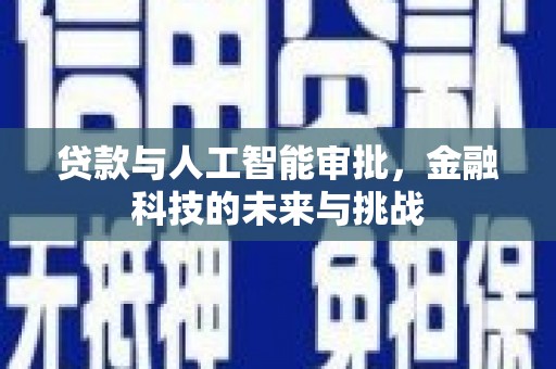 盐埕贷款与人工智能审批，金融科技的未来与挑战