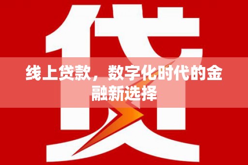 盐埕线上贷款，数字化时代的金融新选择