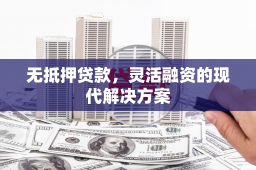 盐埕无抵押贷款，灵活融资的现代解决方案