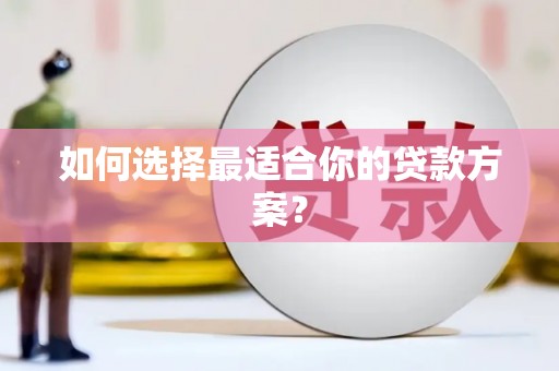 盐埕如何选择最适合你的贷款方案？