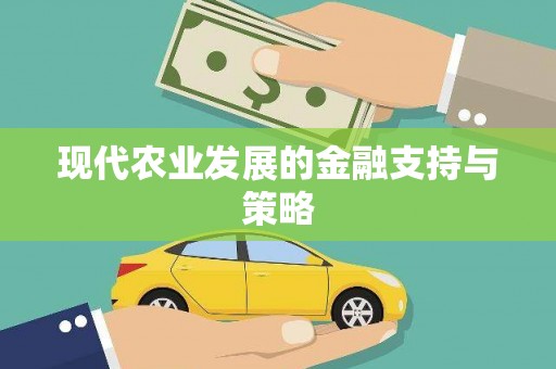 盐埕现代农业发展的金融支持与策略